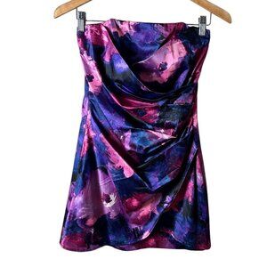 NWT SPEECHLESS FLoral Satiny Strapless Mini Dress Size 3